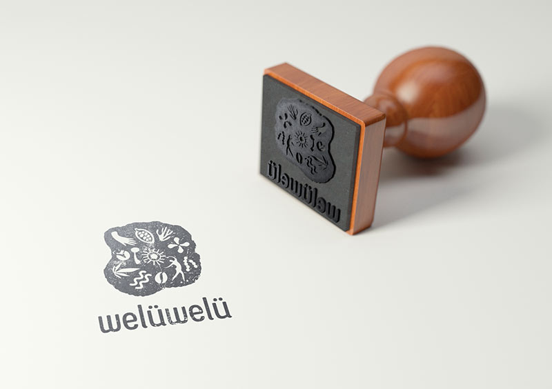 velüWelü logo tampon vesta graphiste